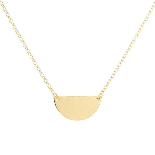 Popular Jewelry Half Moon Shape Necklace Delicate Clavicle Chain