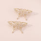 E1895 Personality Hollow Sweet Butterfly Earrings Niche Metal Cold Creative Geometric Earrings Women