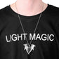 Halloween Necklace Creative Bat Wings Luminous Feather Hip Hop Skull Pendant