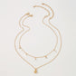 N9721 Jewelry French Simple Stacked Double Layer Necklace Glass Diamond Micro-inlaid Light Luxury Heart Necklace
