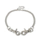 Jewelry Geometric Ring Thick Chain Stitching Necklace Exaggerated Personality Keychain Punk Hip-Hop Necklace