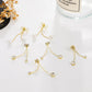 ins pearl tassel earrings women's French light luxury personality star bow earrings earrings earrings temperament earrings