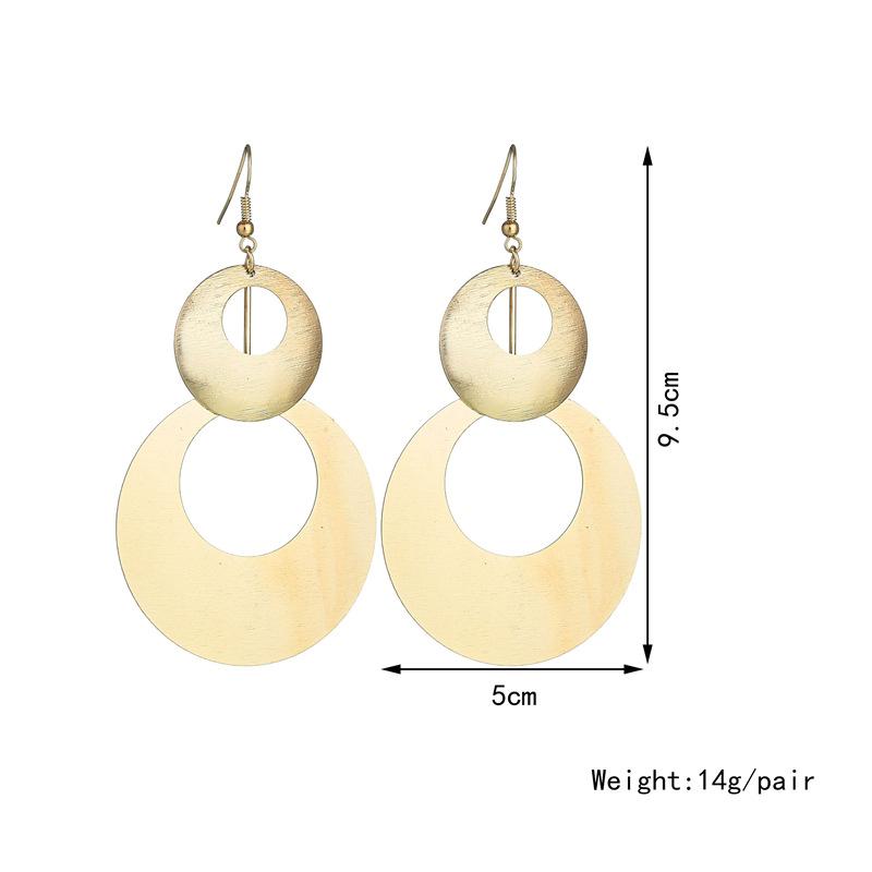 Accessories Ladies Earrings Casual Multi Layered Large Round Earrings