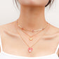 Jewelry ins multi-layer devil's eye collarbone chain cold eyes necklace female niche design sense