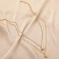 Retro Simple Fashion Camellia Pendant Necklace Double Stacked Cross Chain Ladies Jewelry