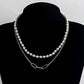 Jewelry simple double-layer imitation pearl clavicle chain necklace female niche design explosive beaded necklace