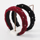 F5247 Small fragrant velvet cloth rhinestone hair hoop female niche twist braid sweet elegant retro geometric head hoop