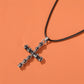 Cross Necklace Retro Trend Skull Necklace Gothic Necklace for Men and Women Halloween Accessories