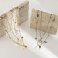 Jewelry Simple Metal Three-dimensional Geometric Necklace Retro Portrait Sequin Tassel Double Layer Necklace Female