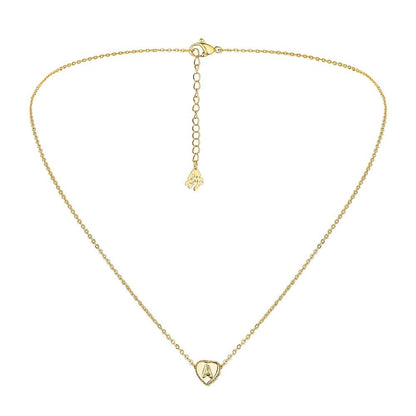 Fashion full of diamond love letter small necklace diamond personality simple temperament elegant trend clavicle chain