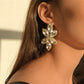 Light luxury earrings claw chain full of diamonds dinner temperament earrings exaggerated retro palace fashion earrings