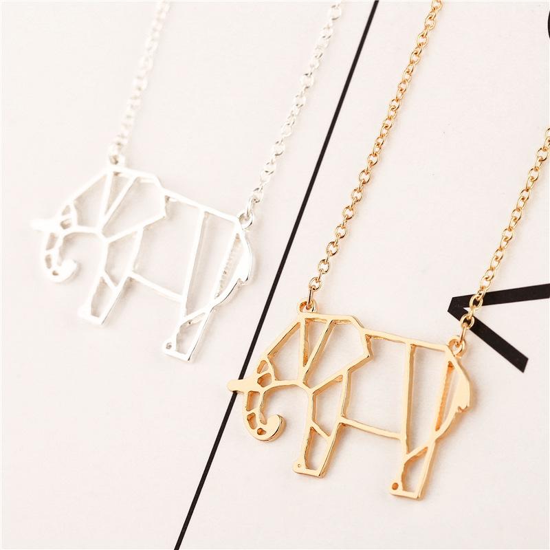 Popular Jewelry Hollow Elephant Necklace Female Lucky Mascot Pendant Neck Jewelry