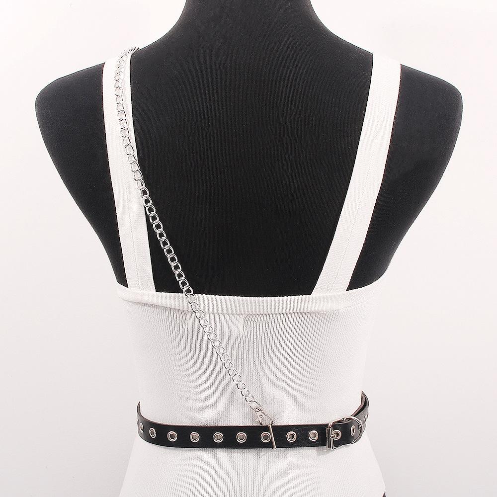 C28 Jewelry Alloy Butterfly PU Geometric Waist Chain Sweet Cool Dress Exaggerated Punk Body Chain