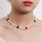 Beach Ethnic Fashion Beaded Necklace Colorful Acrylic Imitation Pearl Necklace Jewelry