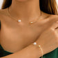 Jewelry Temperament Imitation Pearl Single Layer Metal Necklace Simple Bead Pendant Clavicle Collar Female