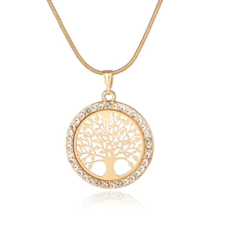 Tree of Life Pendant Necklace Jewelry Fashion Personality Hollow Peace Tree Necklace