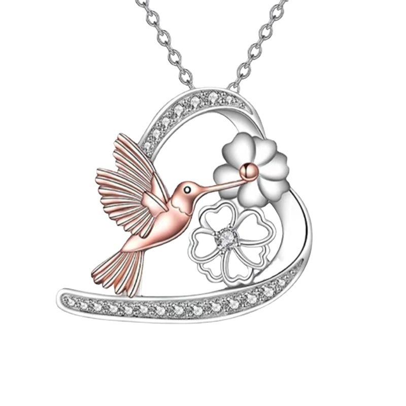 Jewelry Fashion Summer Daisy Bird Pendant Necklace Female Niche Design Sense Flower Jewelry