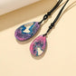 Creative drop-shaped island landscape pendant fashion exquisite coral sea wave jellyfish resin necklace jewelry