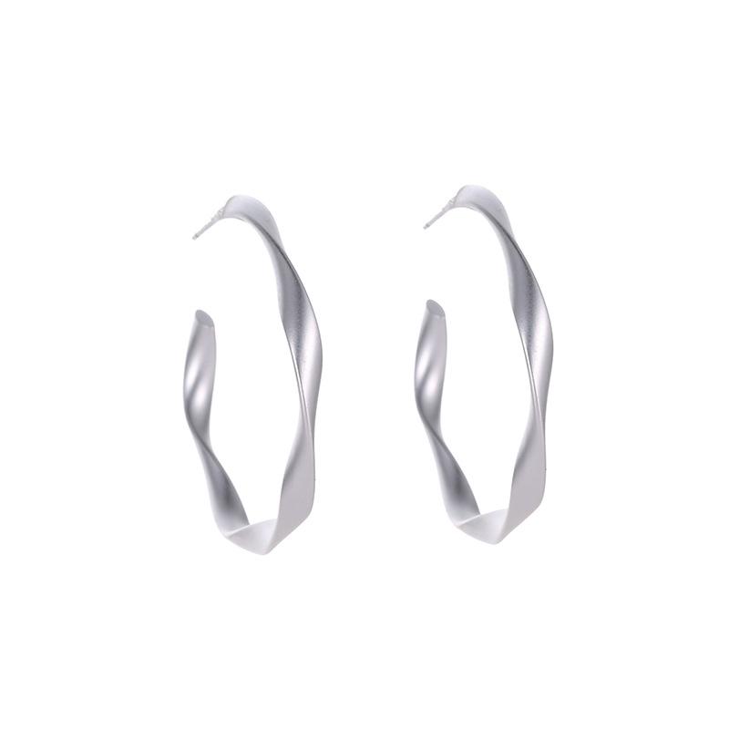 Earrings Creative Simple Geometric Distorted Earrings Retro Personality Matte Earrings