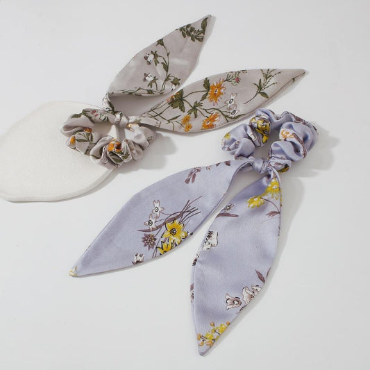 F3985 Retro Fashion Net Red Hair Band Ribbon Spring Summer Small Fresh Fabric Flower Simple Headwear