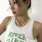 Jewelry Irregular Color Rice Beads Beaded Necklace Creative Drip Oil Mushroom Imitation Pearl Necklace Female