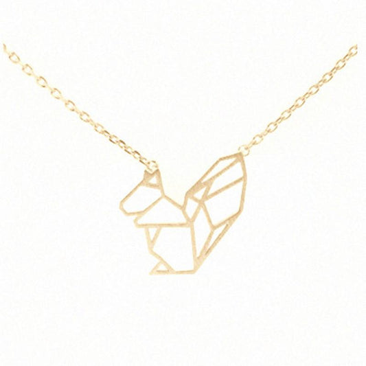 Simple and popular jewelry explosion fashion fashion hollow little squirrel short female clavicle chain