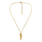 Feather Necklace Women's Light Luxury Niche Design Sense Clavicle Chain Versatile Stainless Steel Golden Angel Wings Short Necklace