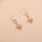 Jewelry fashion geometric octagonal diamond earrings female personality exaggerated star ear hook