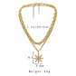 Fashion personality atmosphere double thick chain anchor men's necklace niche design clavicle chain men