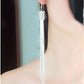 Fashion Square Tassel Earrings Long Diamond Rhinestone Ear Wire Sweet Earrings Jewelry