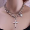 Necklace jewelry punk indifferent thorn steel nails multi-layer necklace clavicle chain hipster night accessories