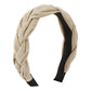 F5222 Retro Personality Twist Braid High Skull Top Headband Wide Border Flannel Simple Solid Color Fashion Headband