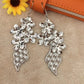 Multi-layer ice flower leaf earrings exaggerated earrings accessories