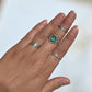 Fashion personality Bohemian ethnic ball turquoise alloy wave ring 8-piece set for women
