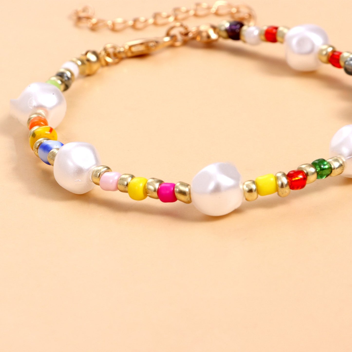 Jewelry ladies hand-threaded color rice bead bracelet popular temperament personalized jewelry