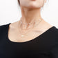 Jewelry fashion multi-layer small hole chain LOVE round pendant necklace female love imitation pearl necklace