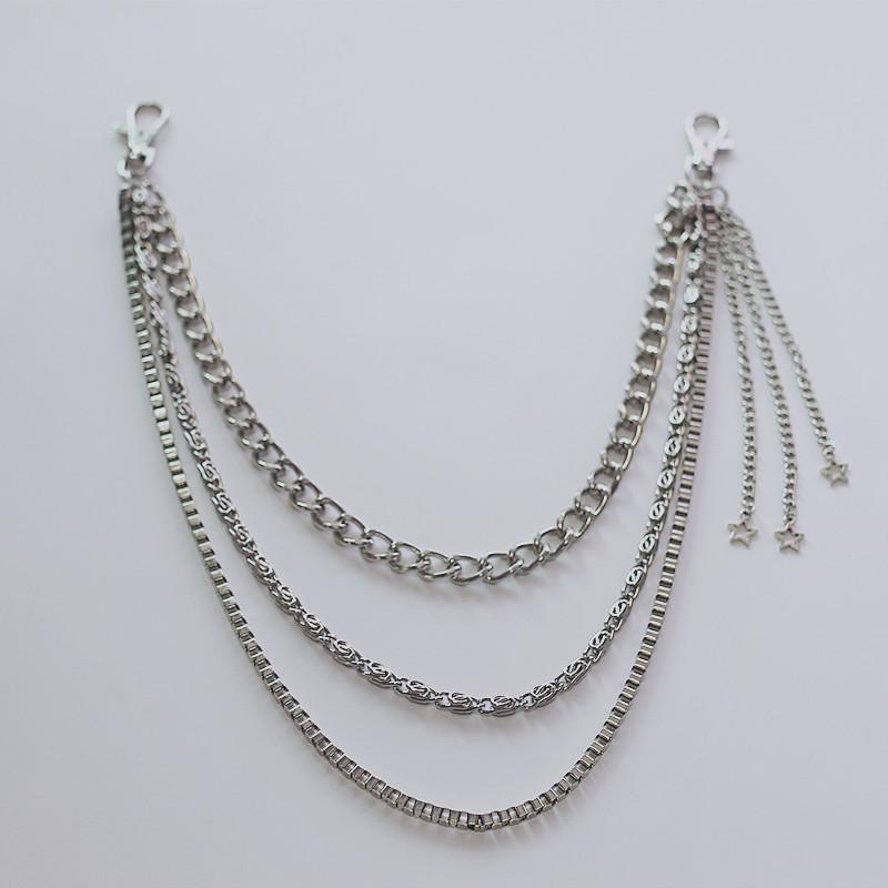 Five-pointed star personality chain waist chain punk hip-hop shake metal pants chain bar clothing chain hip-hop jeans chain