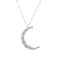 Jewelry Fashion Exaggerated Crescent Pendant Necklace Women's Single Layer Necklace Sweater Chain
