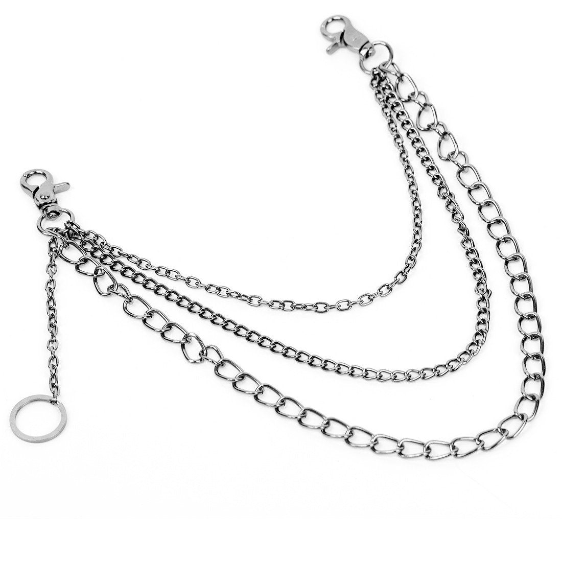 ins rock leaf trend chain hip-hop punk metal ring pants chain waist chain trendy jeans accessories trendy
