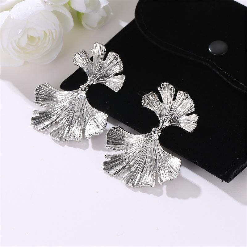 Earrings Personality Flowers Ginkgo Leaf Earrings Ethnic Creative Versatile Retro Earrings Earrings