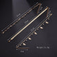 Creative Pop Hollow Leaf Arrow Diamond Anklet Set