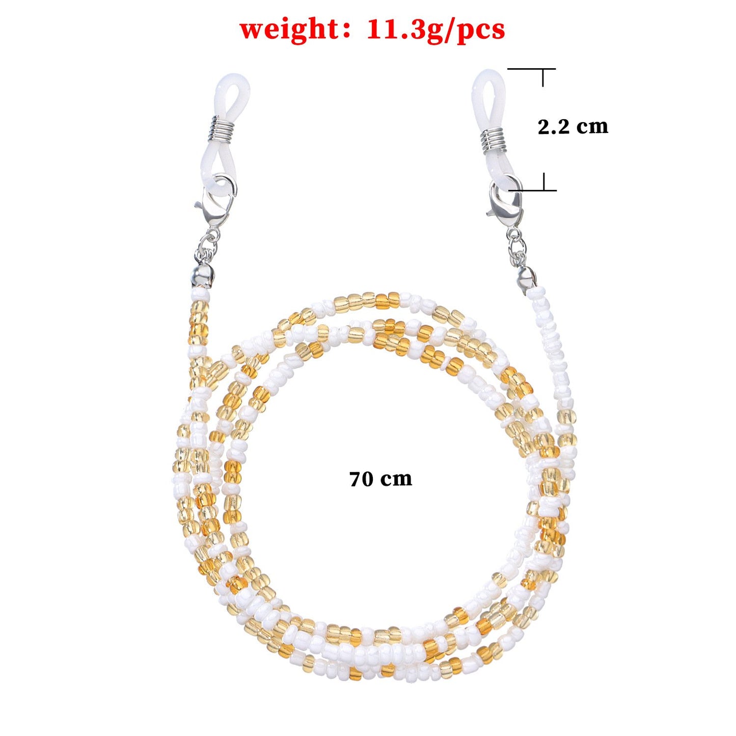 Jewelry Popular Rice Beads Glasses Chain Versatile Personality Mask Accessories 9-Piece Set