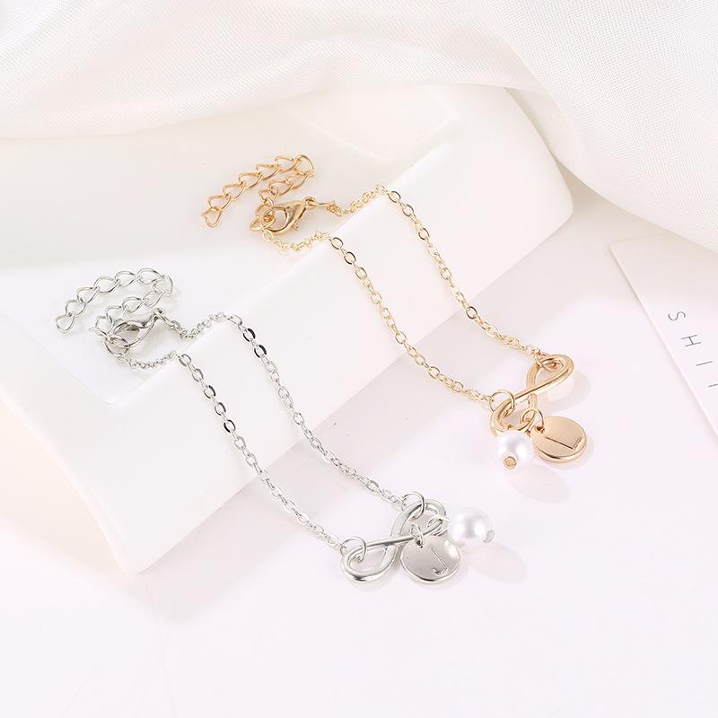 Creative jewelry accessories fashion simple personality 26 letters beach bracelet pendant