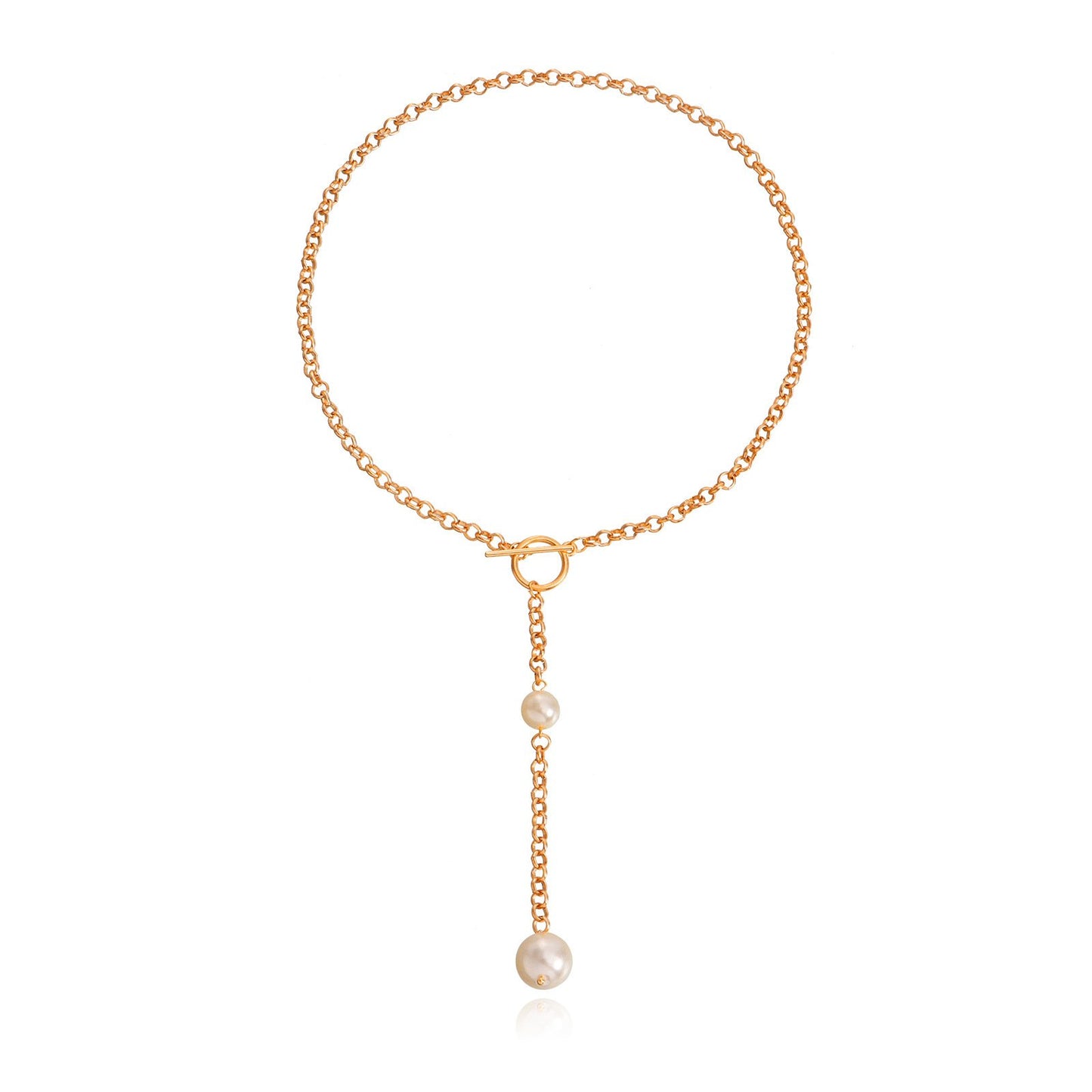 Jewelry Simple Long Section Tassel Imitation Pearl Pendant Necklace Necklace Female Ins Niche Design