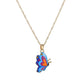 Jewelry fashion personality drip oil painted butterfly necklace ins popular butterfly necklace