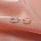 Simple geometric zircon hollow ear clip cold temperament one-piece holeless earring earrings for women