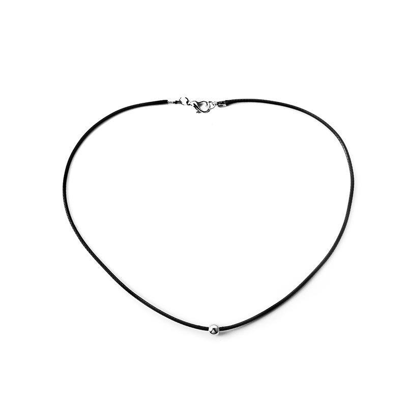 Simple Leather Rope Short Necklace Fashion Versatile Clavicle Chain Necklace Necklace