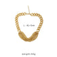 Ins personalized creative short tassel chain metal necklace niche design thick chain collarbone chain female