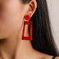 Acetate plate earrings fashion exaggerated earrings geometric strip square colorful earrings