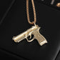Fashion pistol necklace creative hip-hop HIPHOP trendy brand pendant jewelry